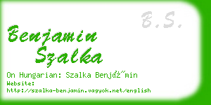 benjamin szalka business card